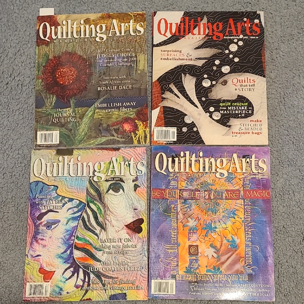 Quilting Arts Magazine 4 (2004-2008) Sewing Fibers Scraps
